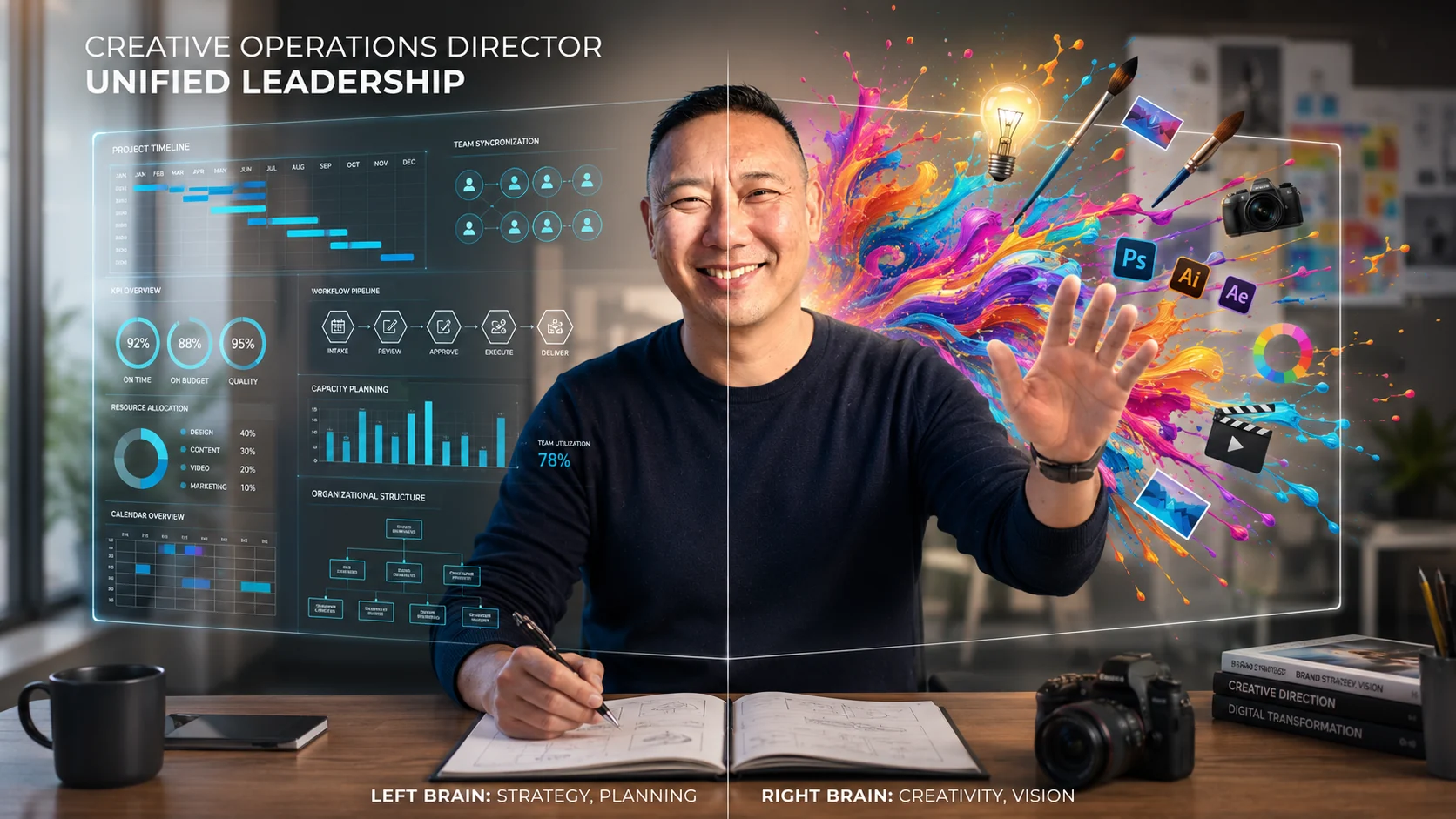 JC Navarro balancing strategic planning and creative leadership